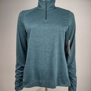 NWT REI CO-OP Fjord green long sleeve 1/4 zip pullover ladies Small